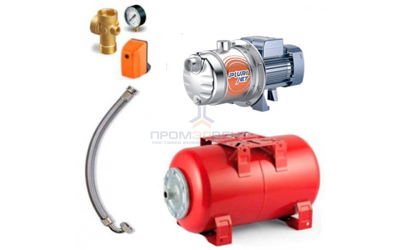 Насосная станция Pedrollo HYDROFRESH PLURIJETm 4/100-N-50CL - 0,75 кВт (Qmax 130 л/мин, 1x230В)