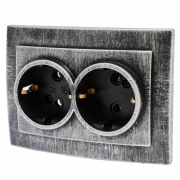 Розетка RS 16-238-ЧС (пластик)