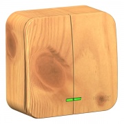 Выключатель 2-клавишный (cх.5) Blanca Schneider Electric 10А 250В ясень