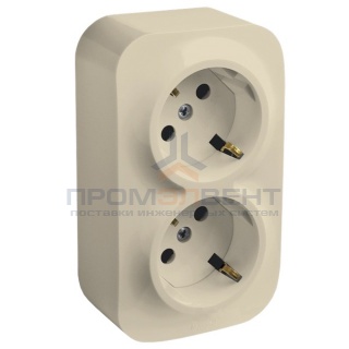 Розетка двойная Legrand Quteo с заземлением слоновая кость [уп 10шт]