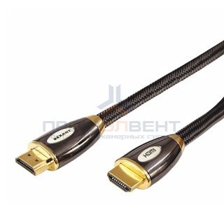 Шнур Luxury HDMI-DVI-D gold 3М шелк золото 24к с фильтрами