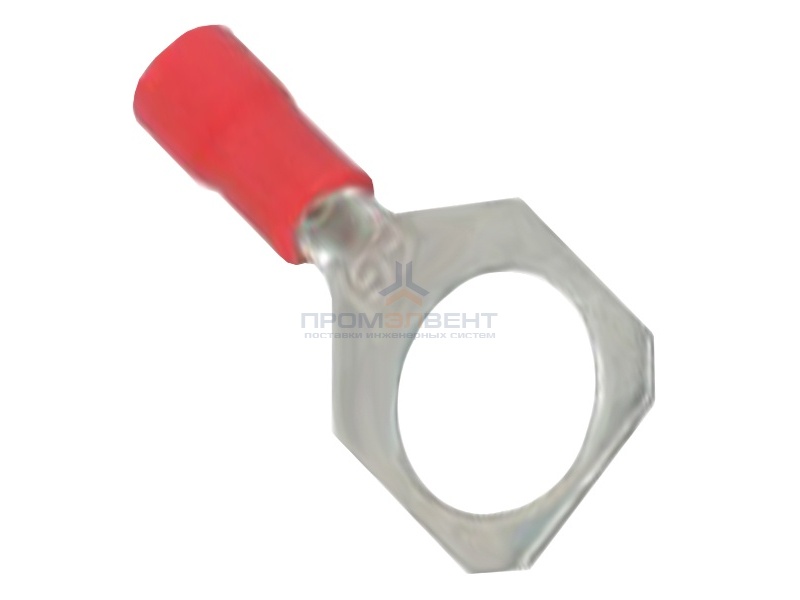 Наконечник с отверстием под винт и изолир.фланцем 0,25-1,5 кв.мм 5,2 мм (100шт) красный (НКИ)